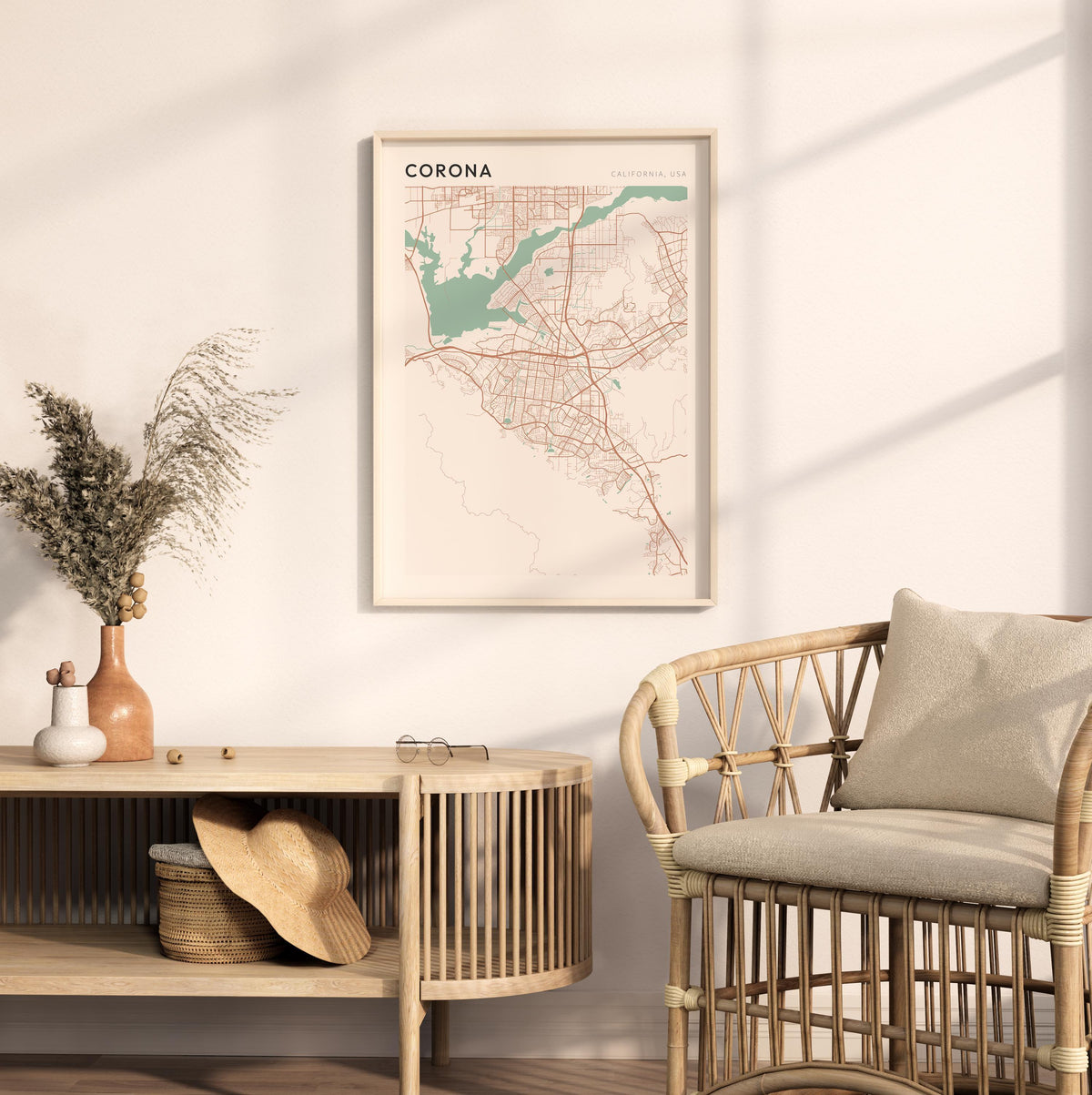 corona, california map poster - image 3
