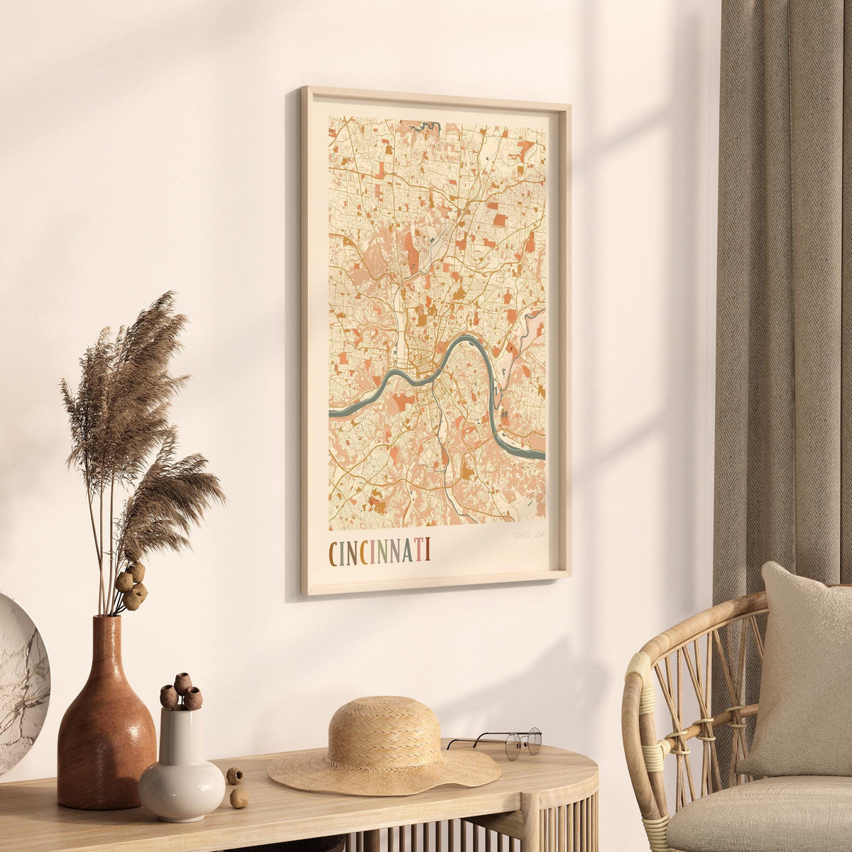 cincinnati, ohio map poster - image 3