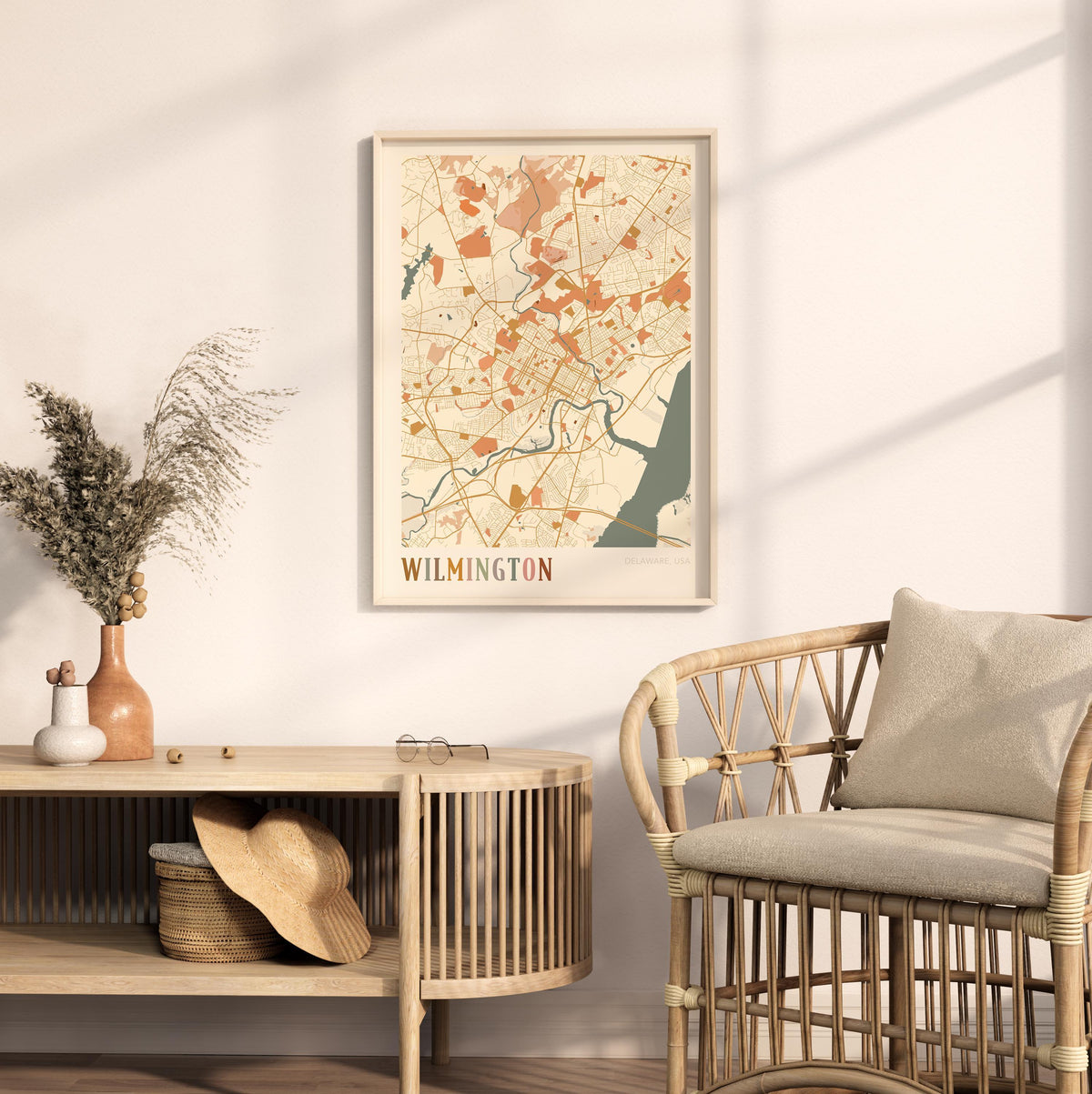 wilmington, delaware map poster - image 3