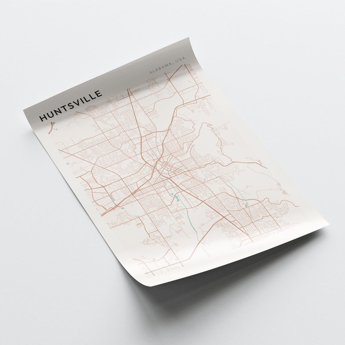 huntsville, alabama map poster - image 4