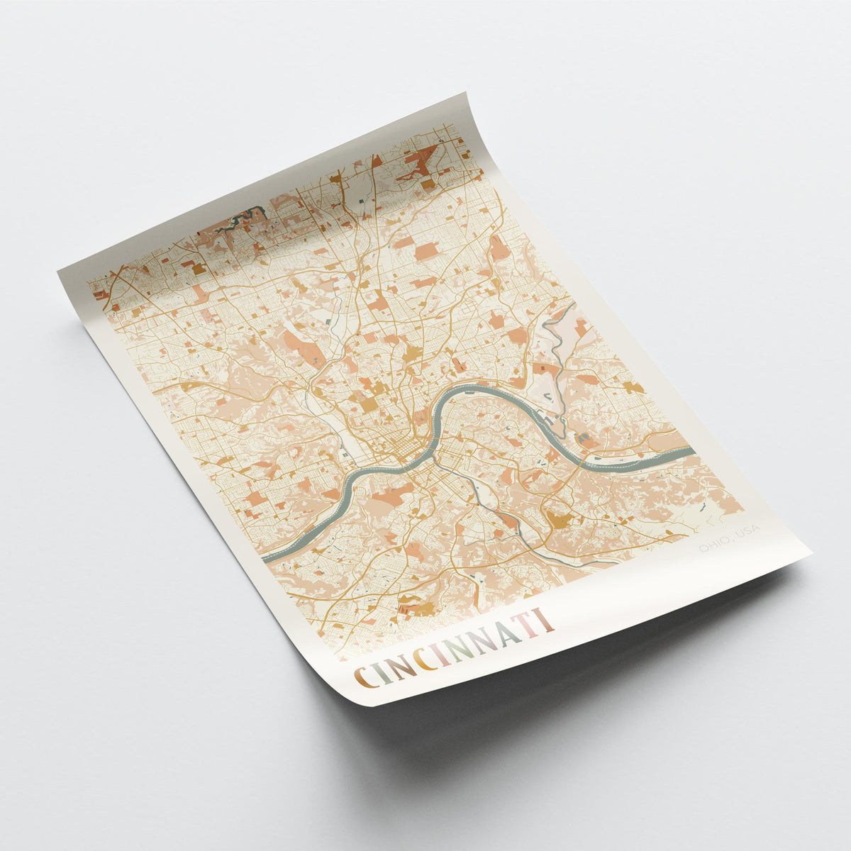 cincinnati, ohio map poster - image 4