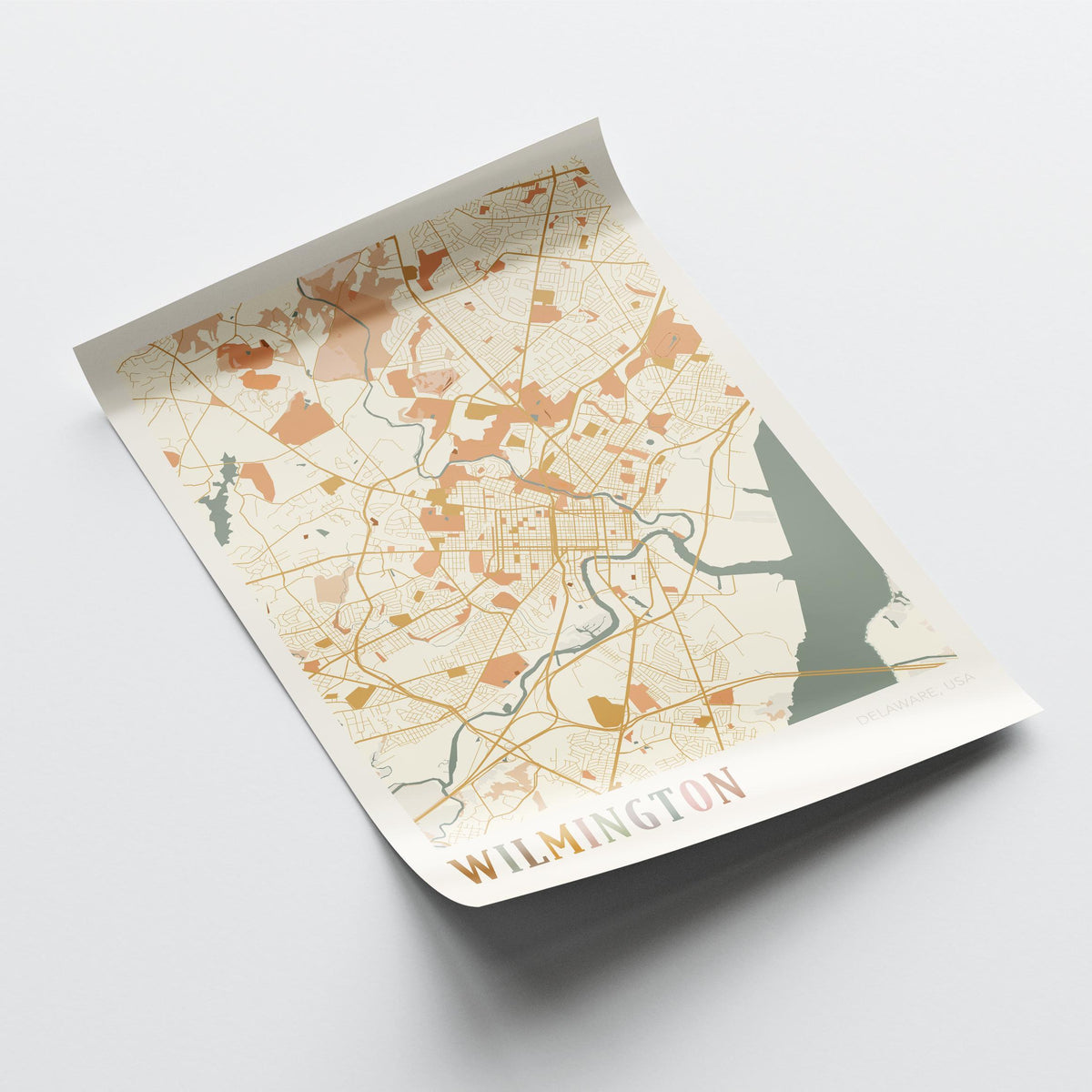 wilmington, delaware map poster - image 4