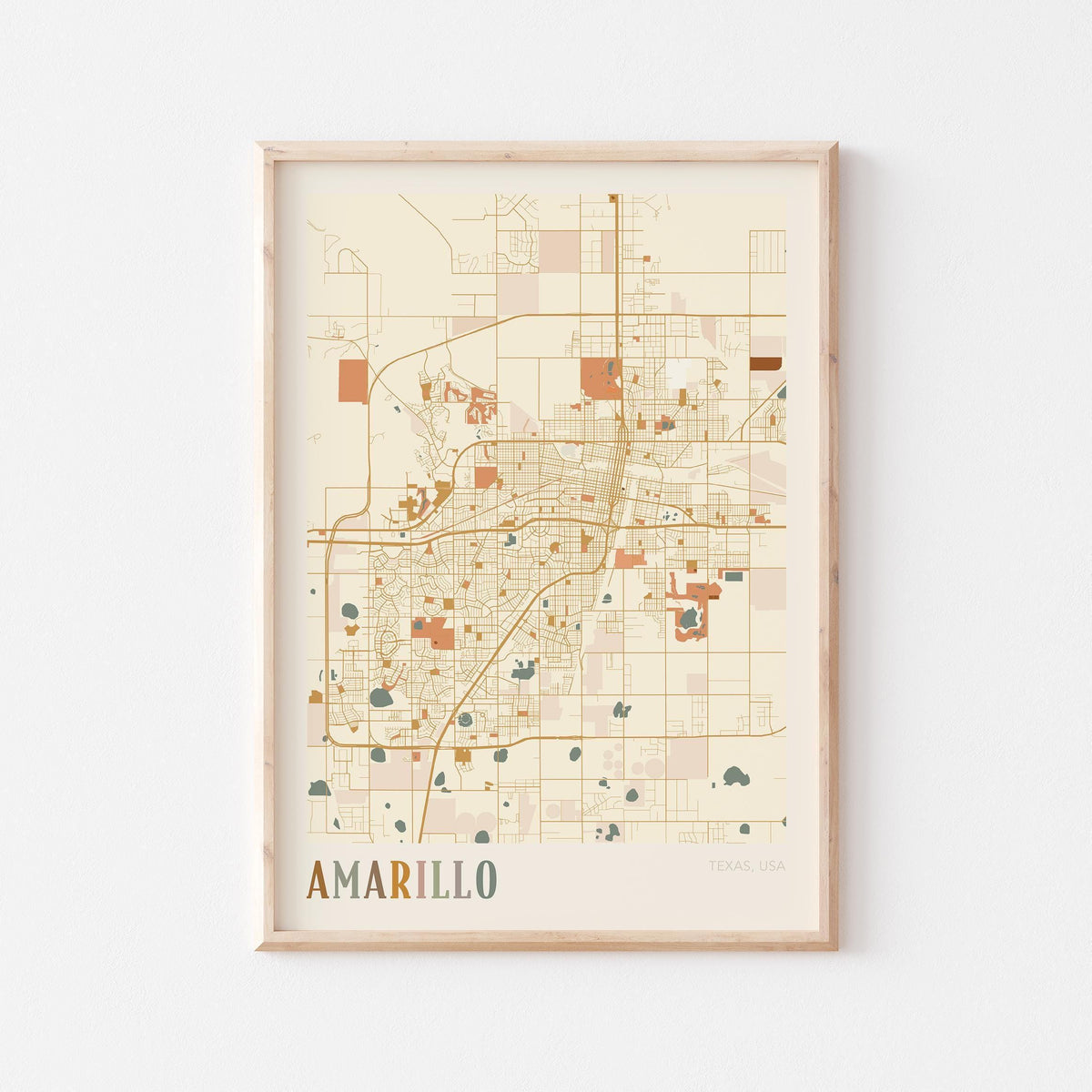amarillo, texas map poster - image 1