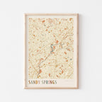 sandy springs, georgia map poster - image 1