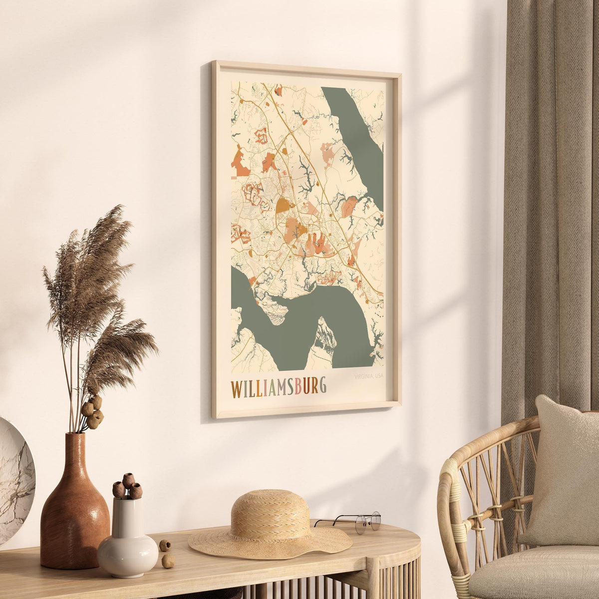 williamsburg, virginia map poster - image 2
