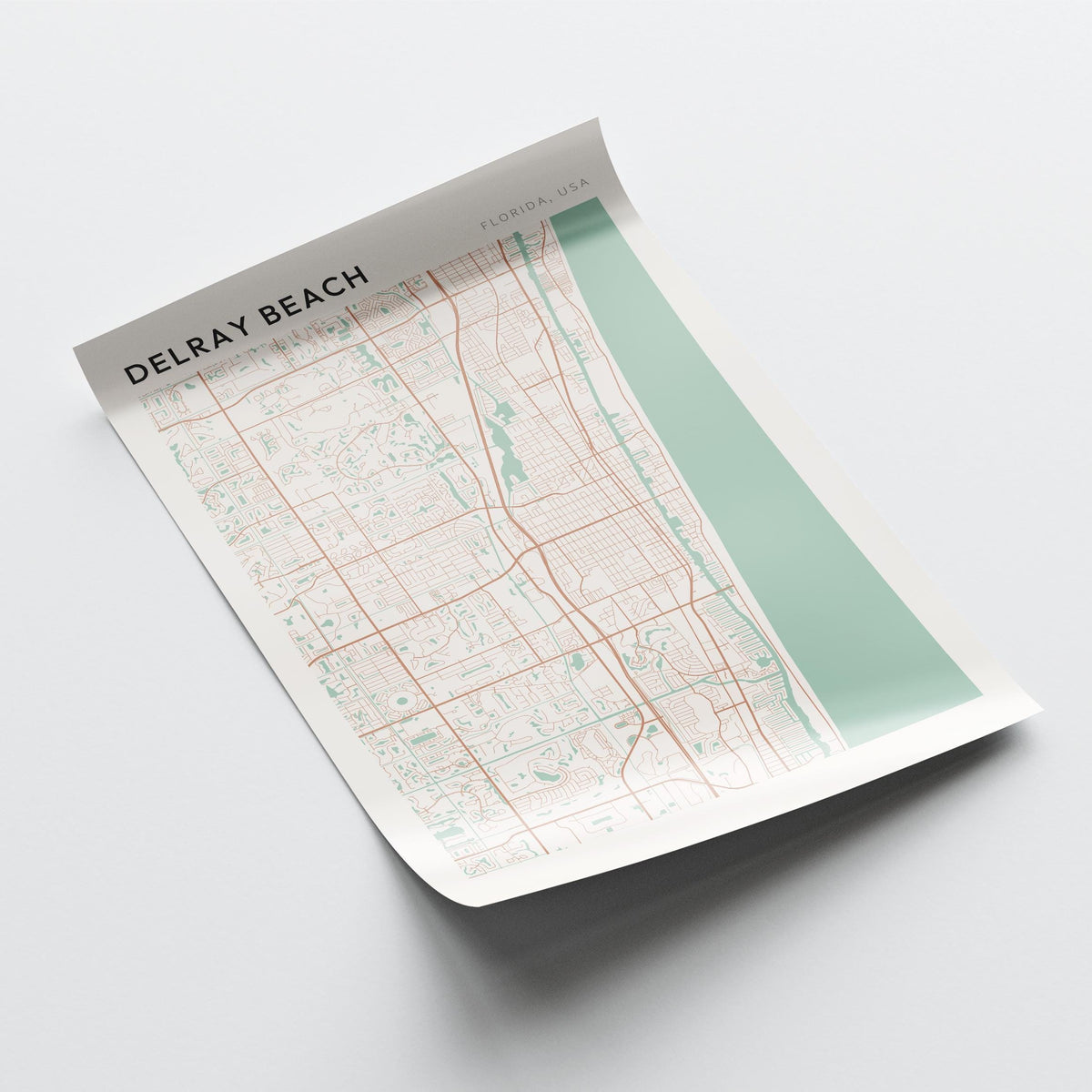 delray beach, florida map poster - image 4