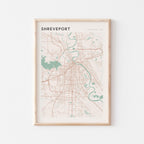 shreveport, louisiana map poster - image 1