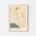 san juan capistrano, california map poster - image 1