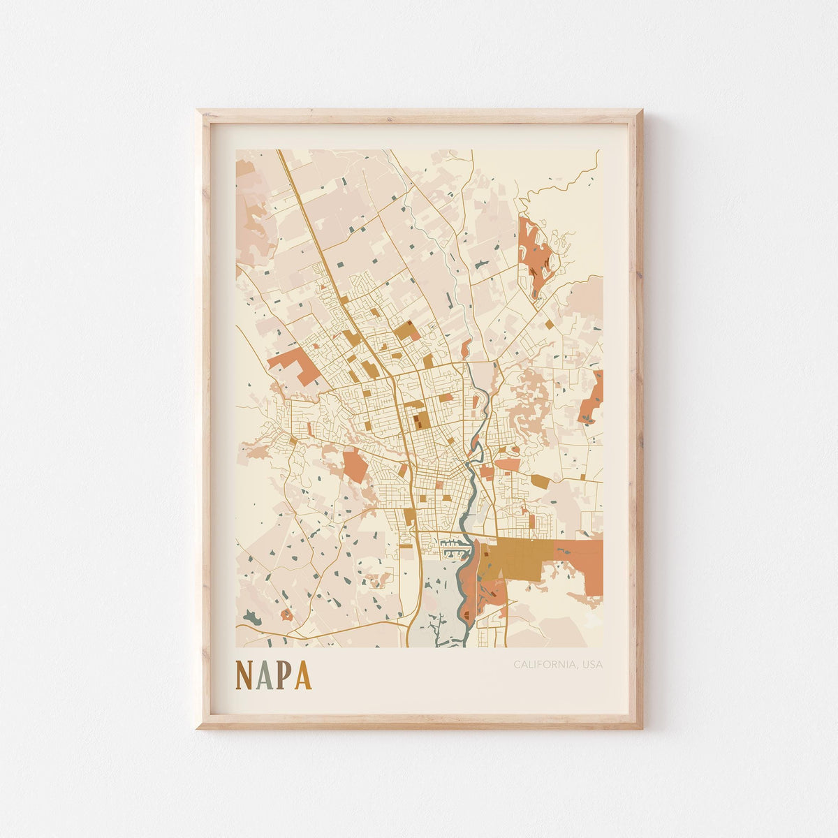 napa, california map poster - image 1