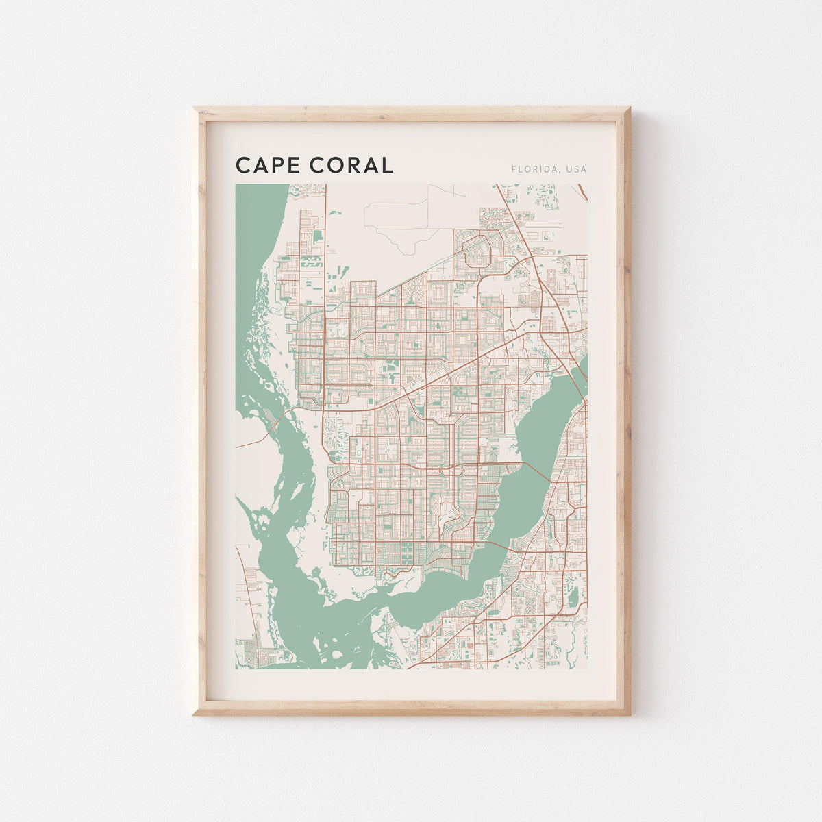 cape coral, florida map poster - image 1