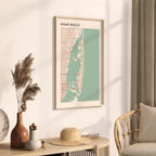 miami beach, florida map poster - image 2