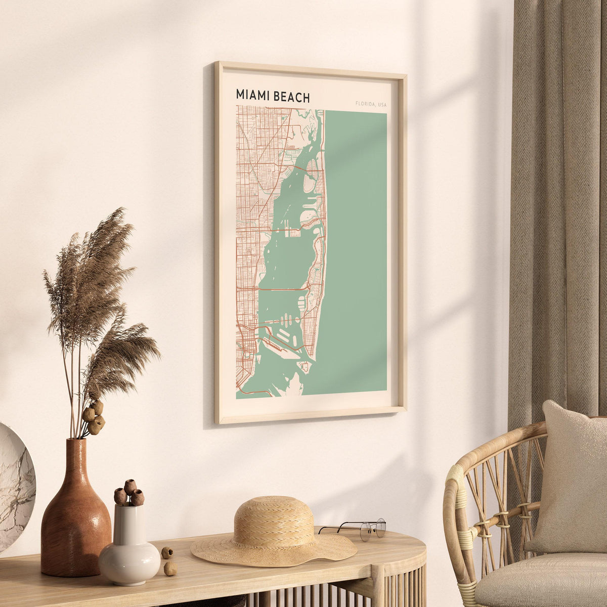 miami beach, florida map poster - image 2