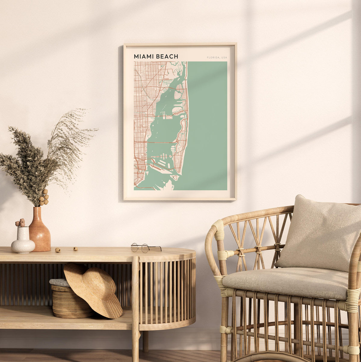 miami beach, florida map poster - image 3