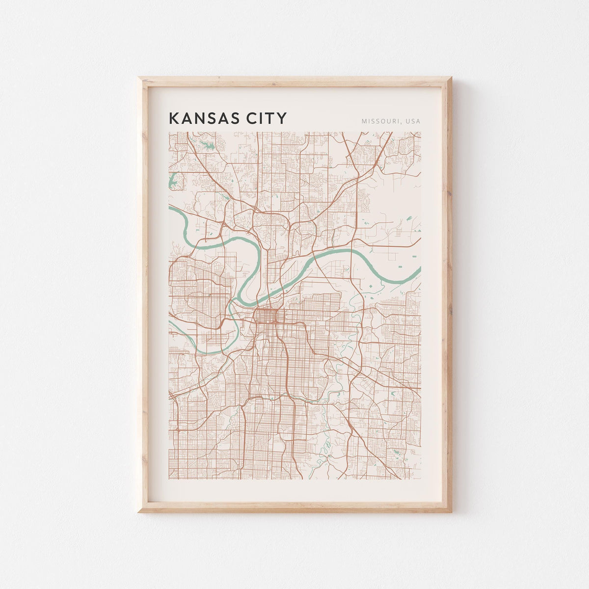 kansas city, missouri map poster - image 1