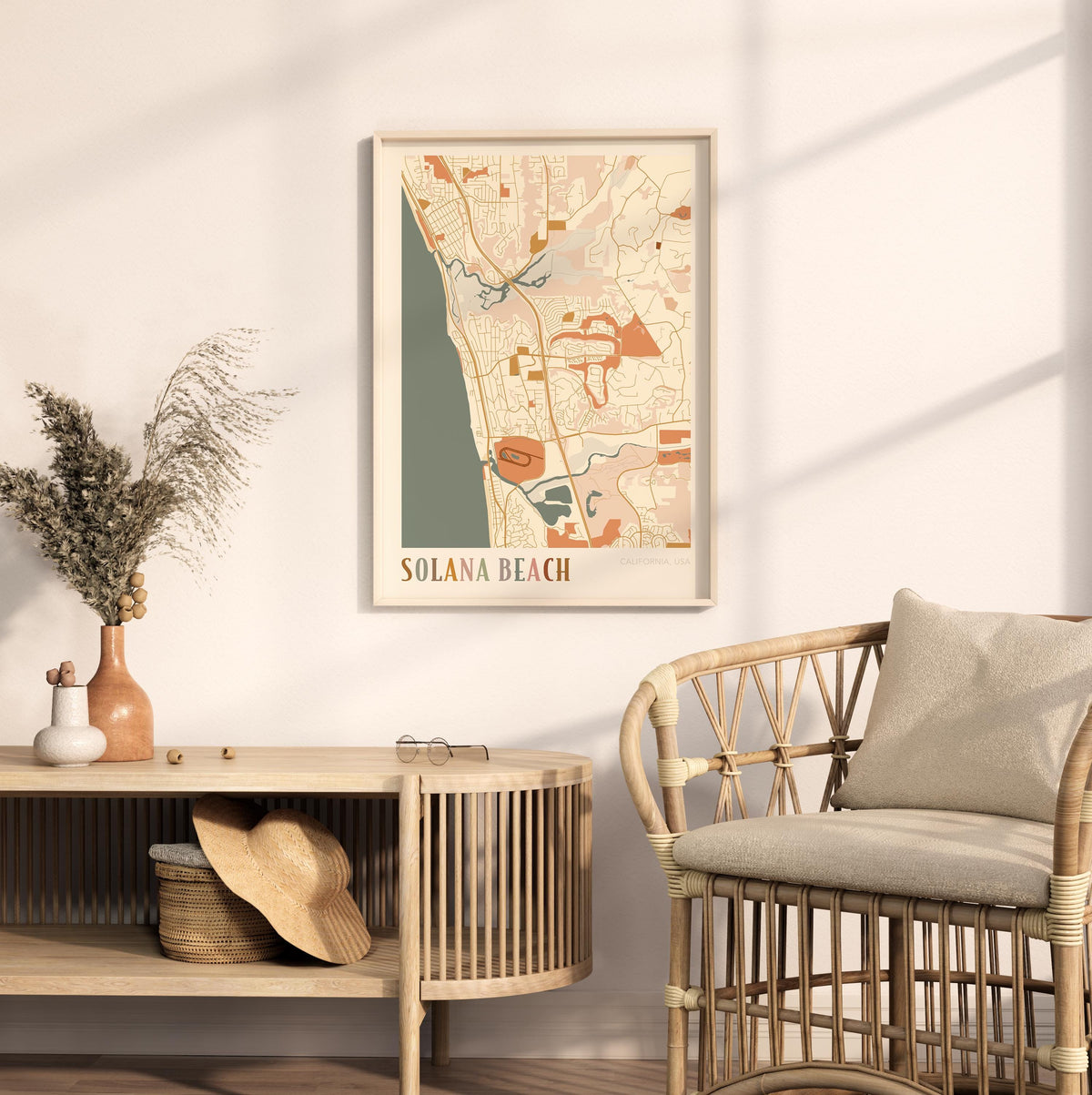 solana beach, california map poster - image 3