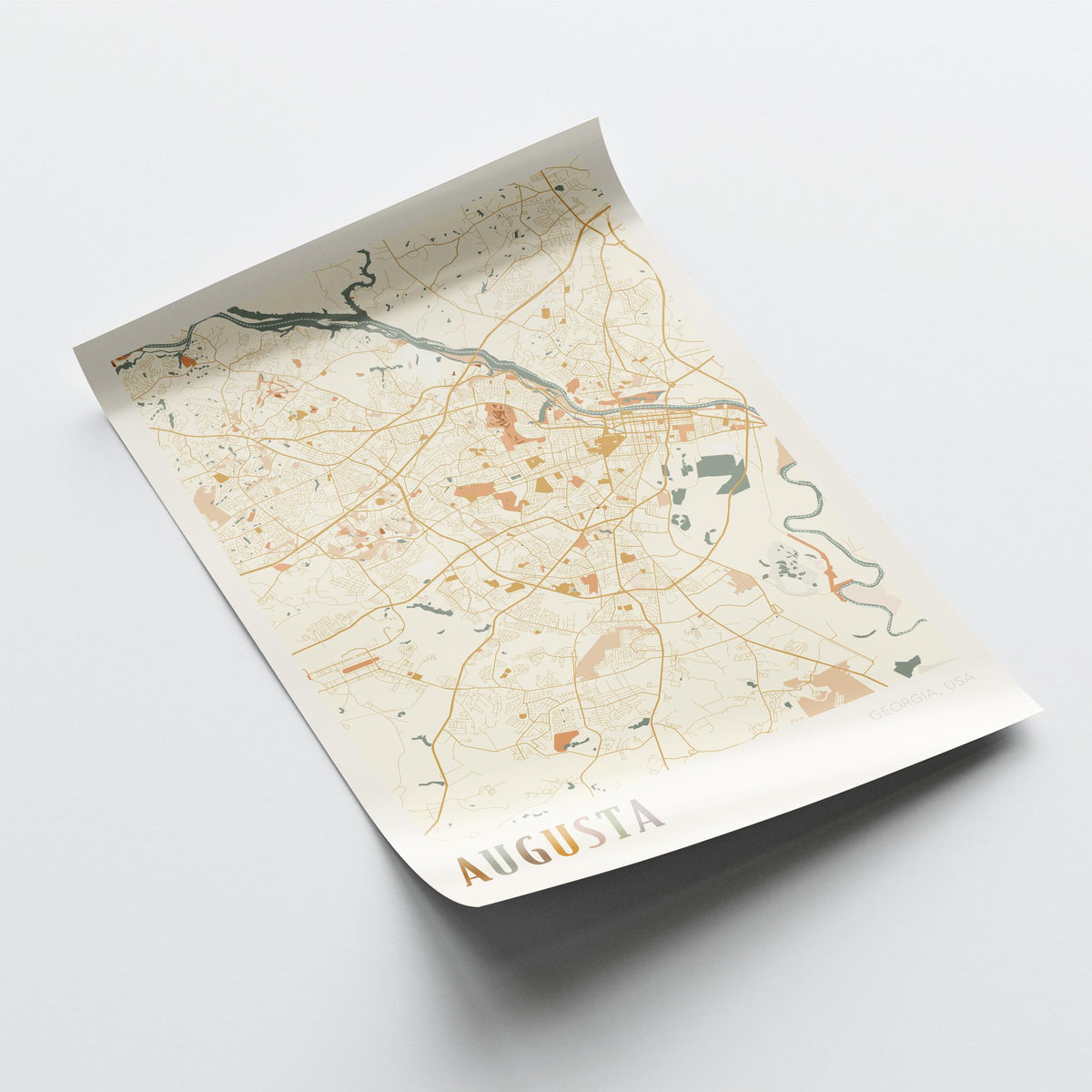 augusta, georgia map poster - image 4