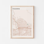 pasadena, california map poster - image 1