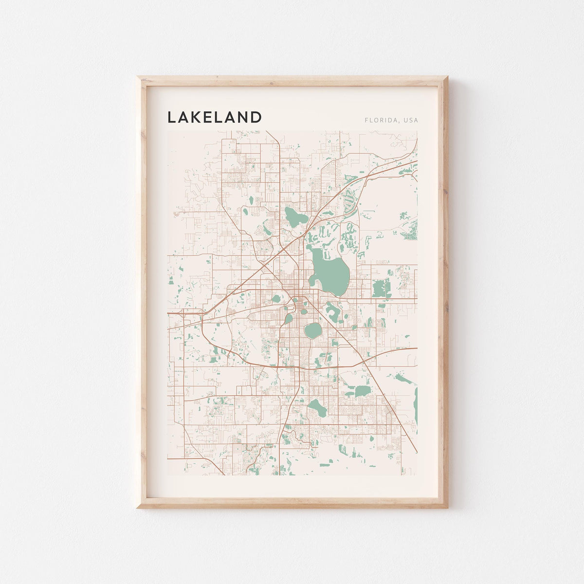 lakeland, florida map poster - image 1