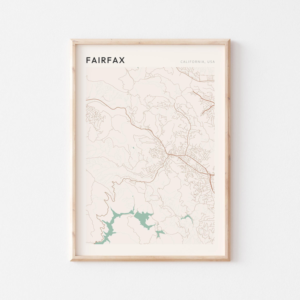 fairfax, california map poster - image 1