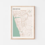 encinitas, california map poster - image 1