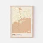 gatlinburg, tennessee map poster - image 1