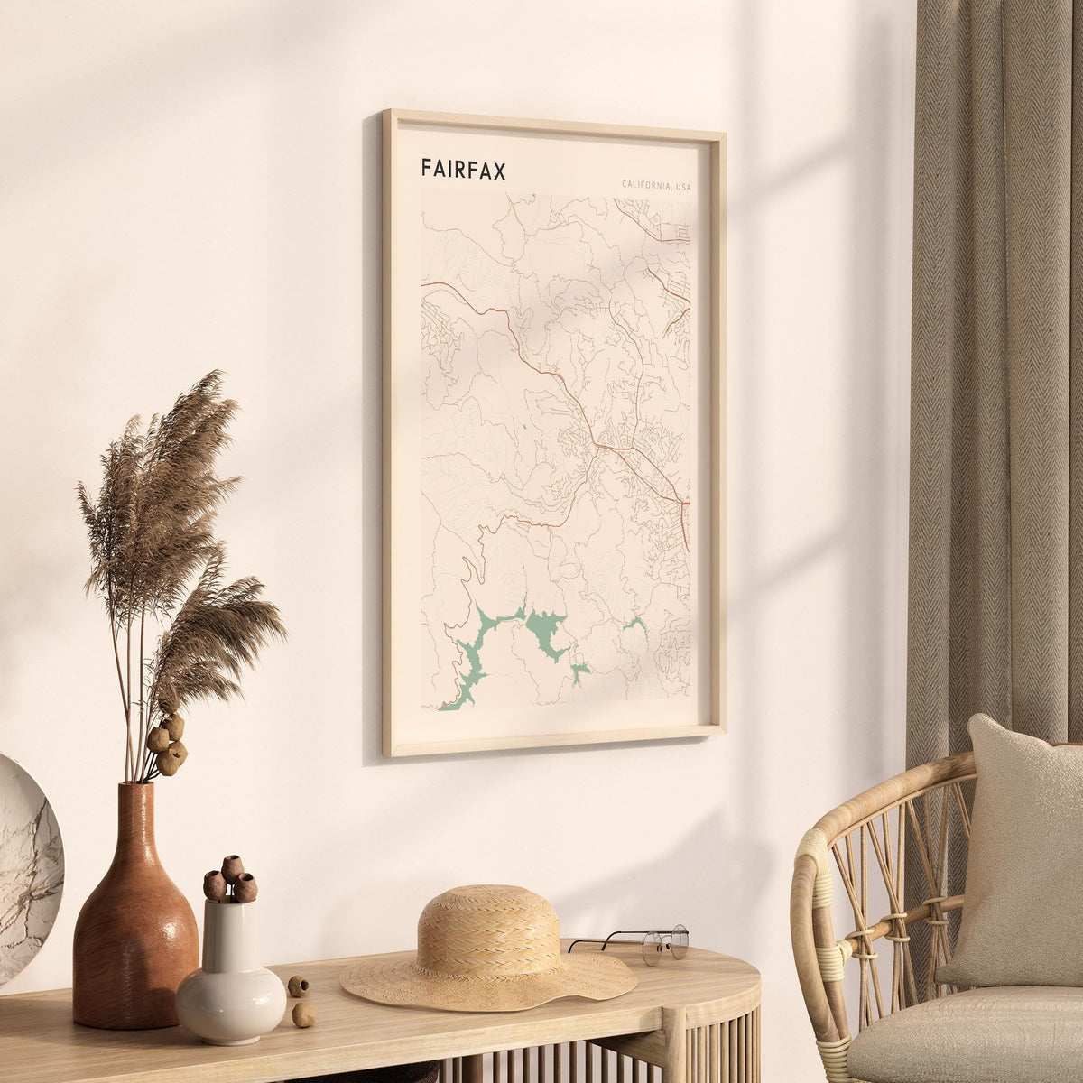 fairfax, california map poster - image 2