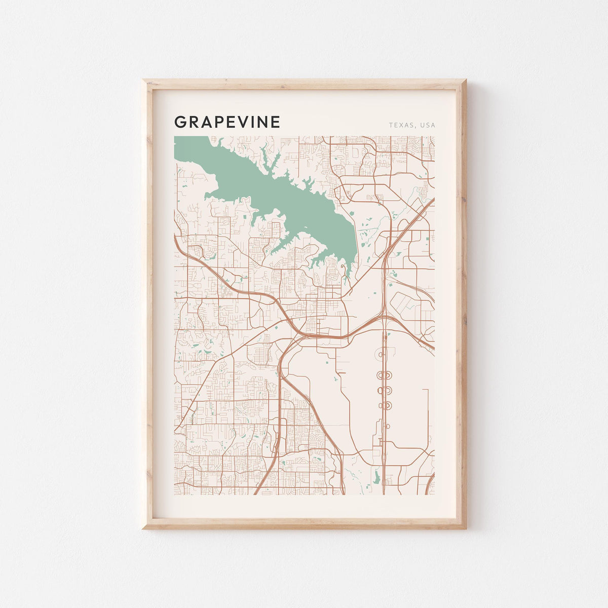 grapevine, texas map poster - image 1