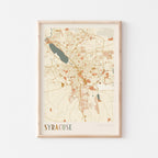 syracuse, new york map poster - image 1