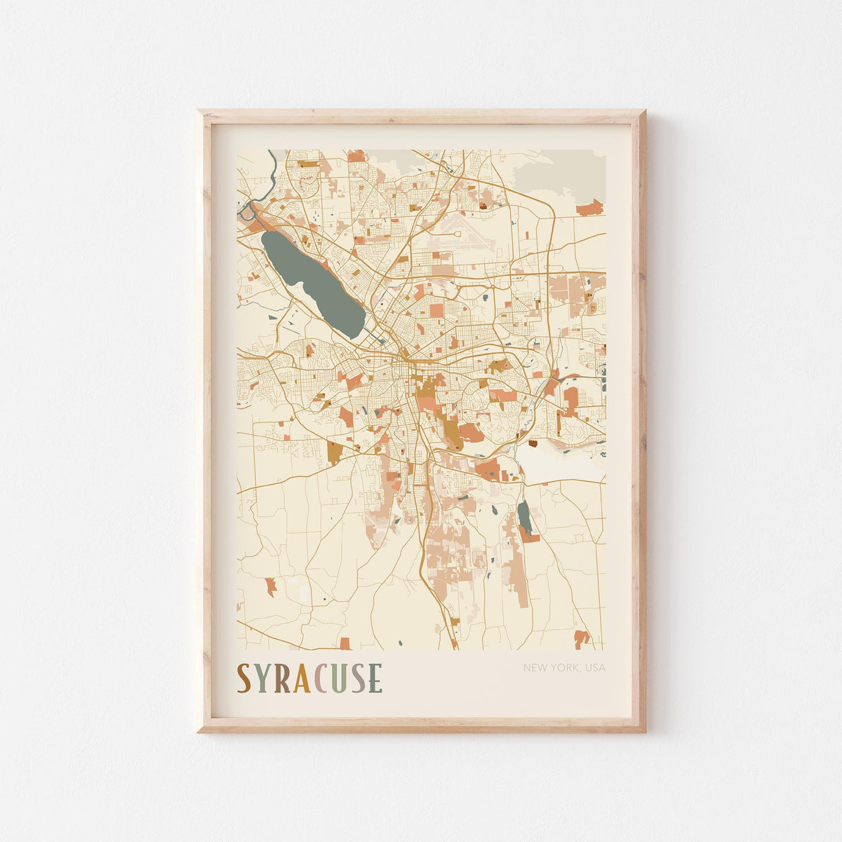 syracuse, new york map poster - image 1