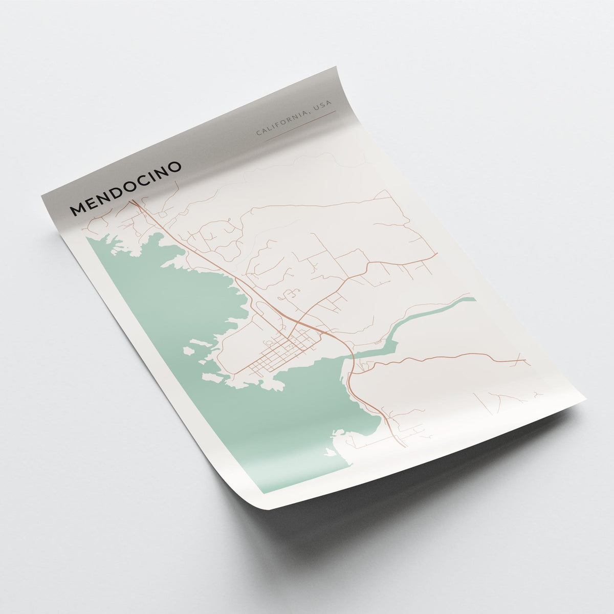 mendocino, california map poster - image 4