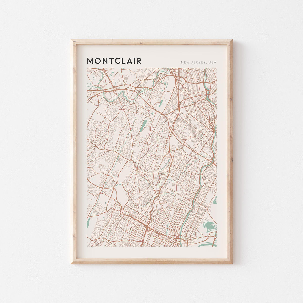 montclair, new jersey map poster - image 1