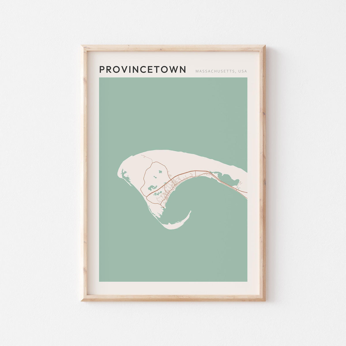 provincetown, massachusetts map poster - image 1