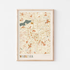 waukesha, wisconsin map poster - image 1