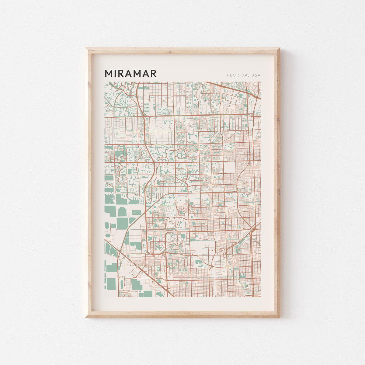 miramar, florida map poster - image 1