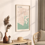 san pedro, california map poster - image 2