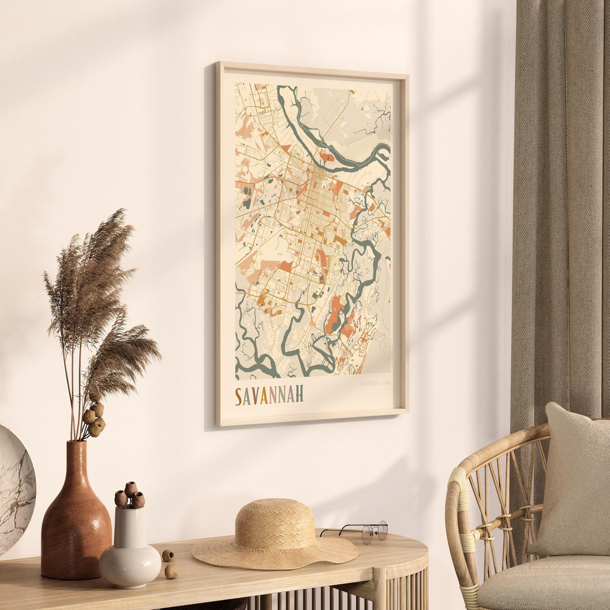 savannah, georgia map poster - image 2