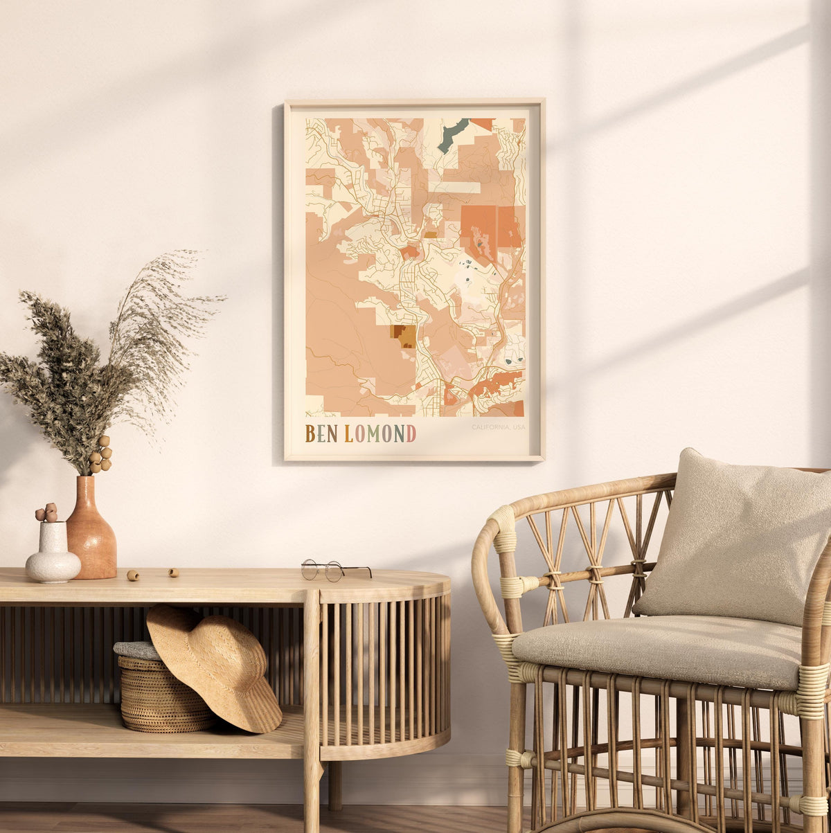 ben lomond, california map poster - image 3