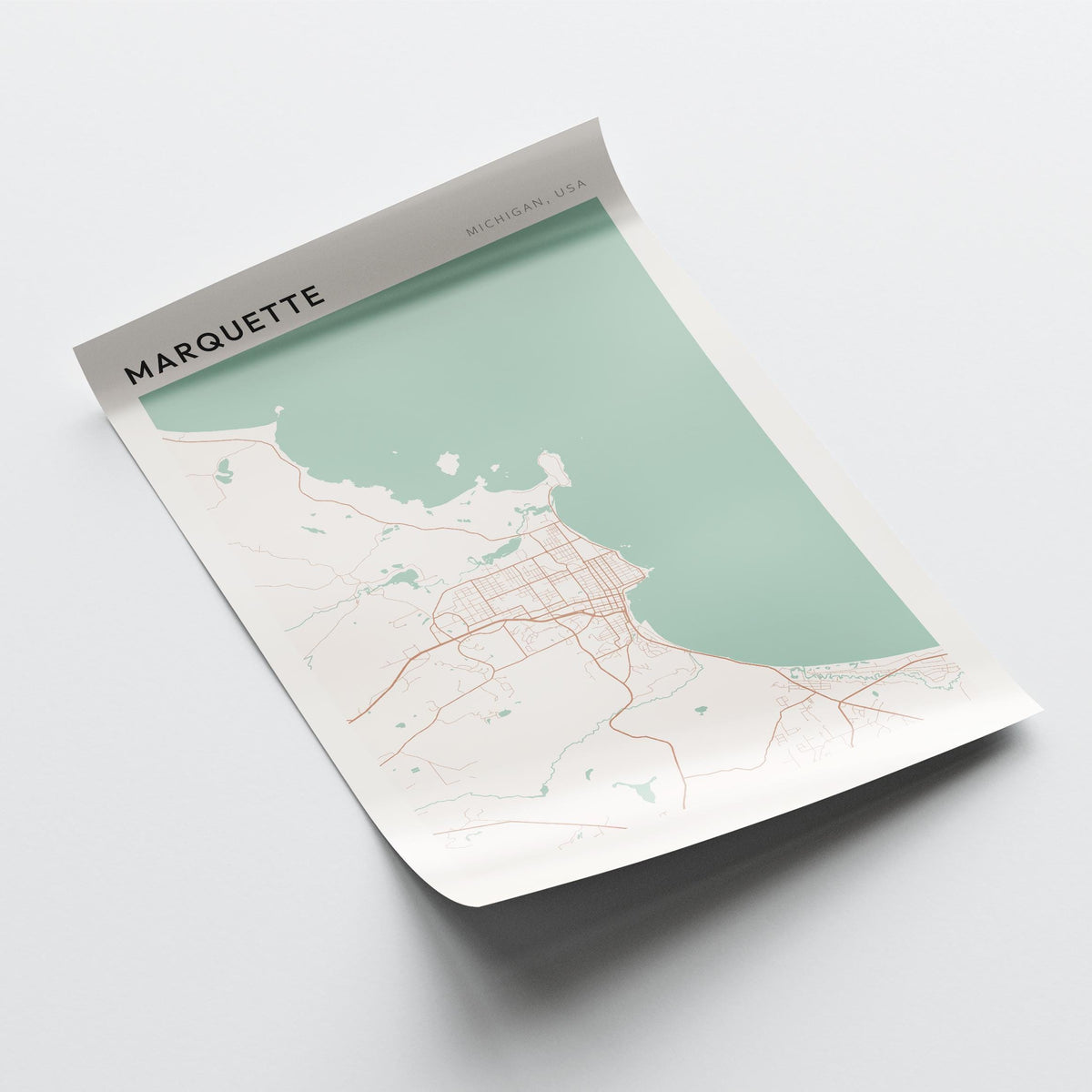 marquette, michigan map poster - image 4