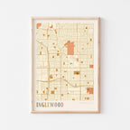 inglewood, california map poster - image 1