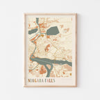niagara falls, new york map poster - image 1