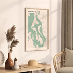 whidbey island, washington map poster - image 2