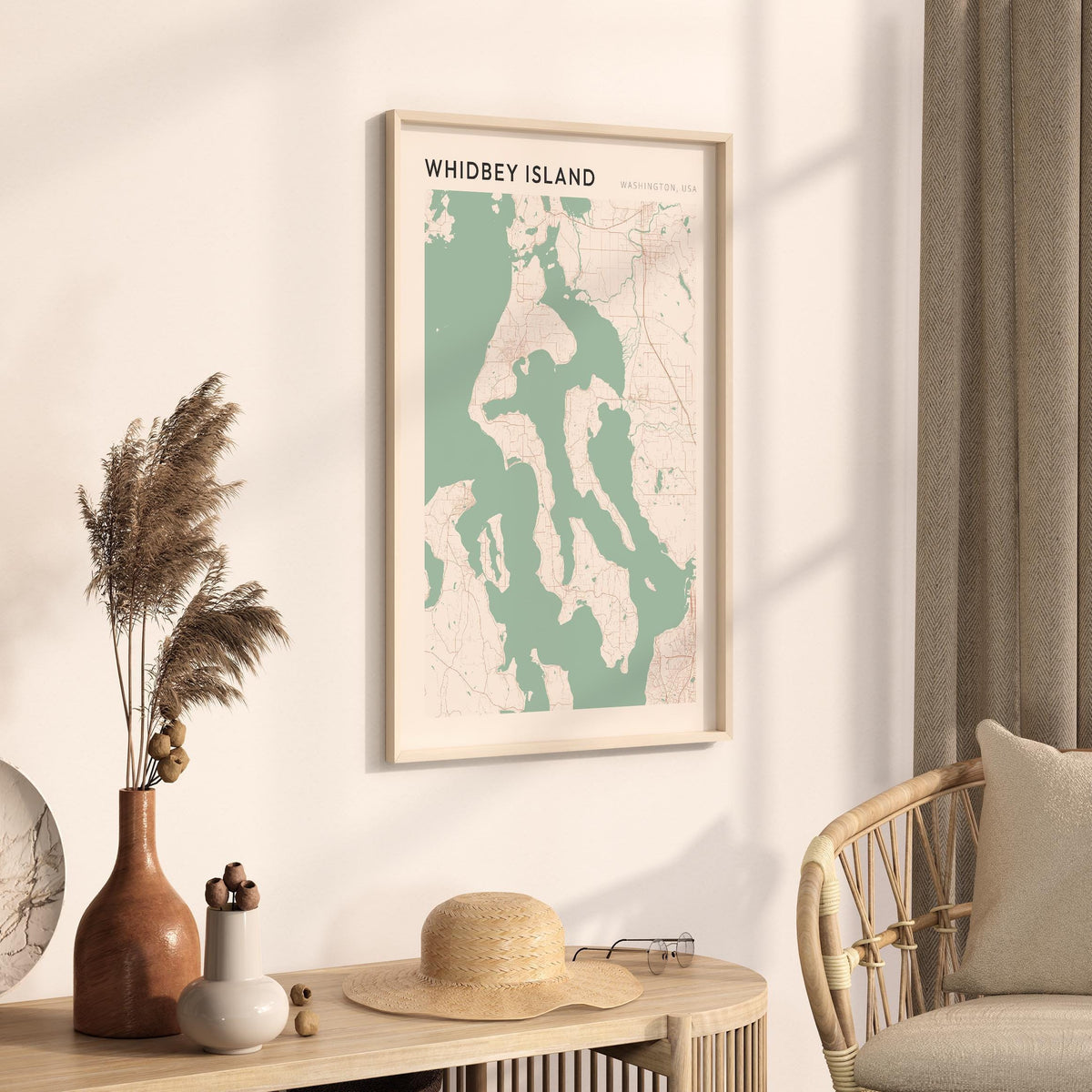 whidbey island, washington map poster - image 2
