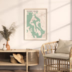 whidbey island, washington map poster - image 3