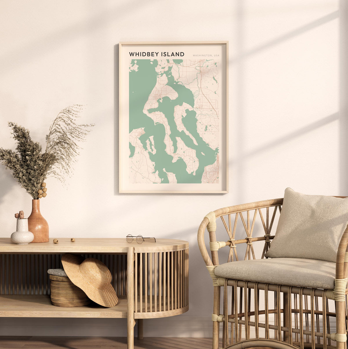 whidbey island, washington map poster - image 3