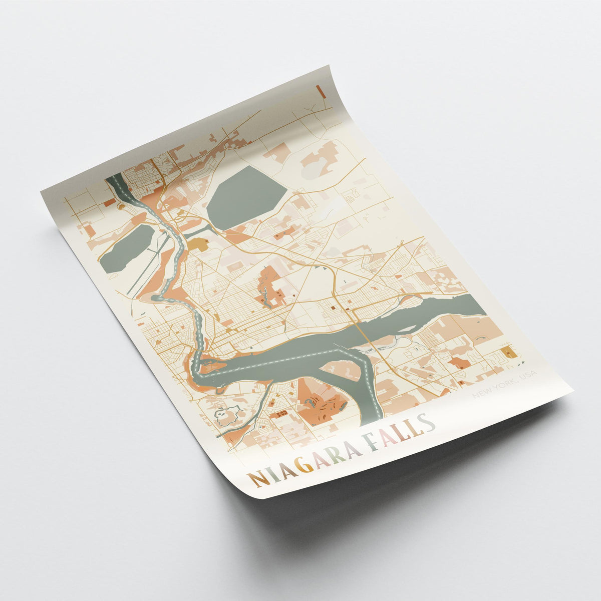 niagara falls, new york map poster - image 4