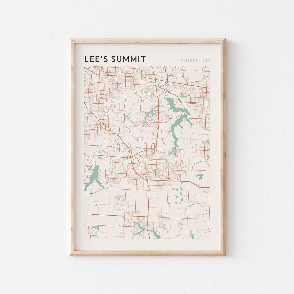 lee's summit, missouri map poster - image 1