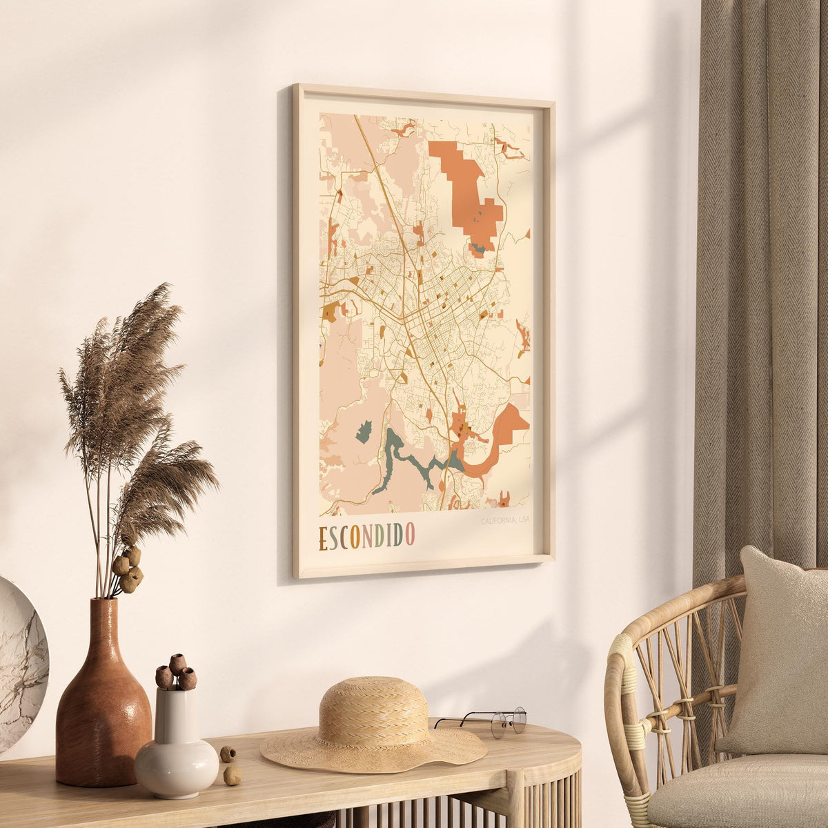 escondido, california map poster - image 2