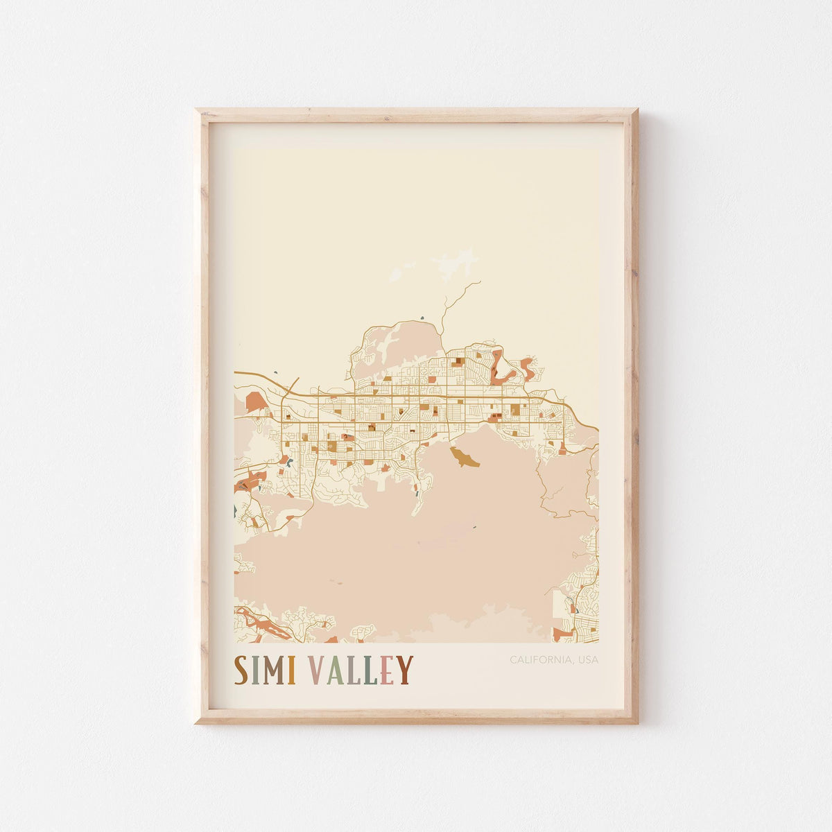 simi valley, california map poster - image 1