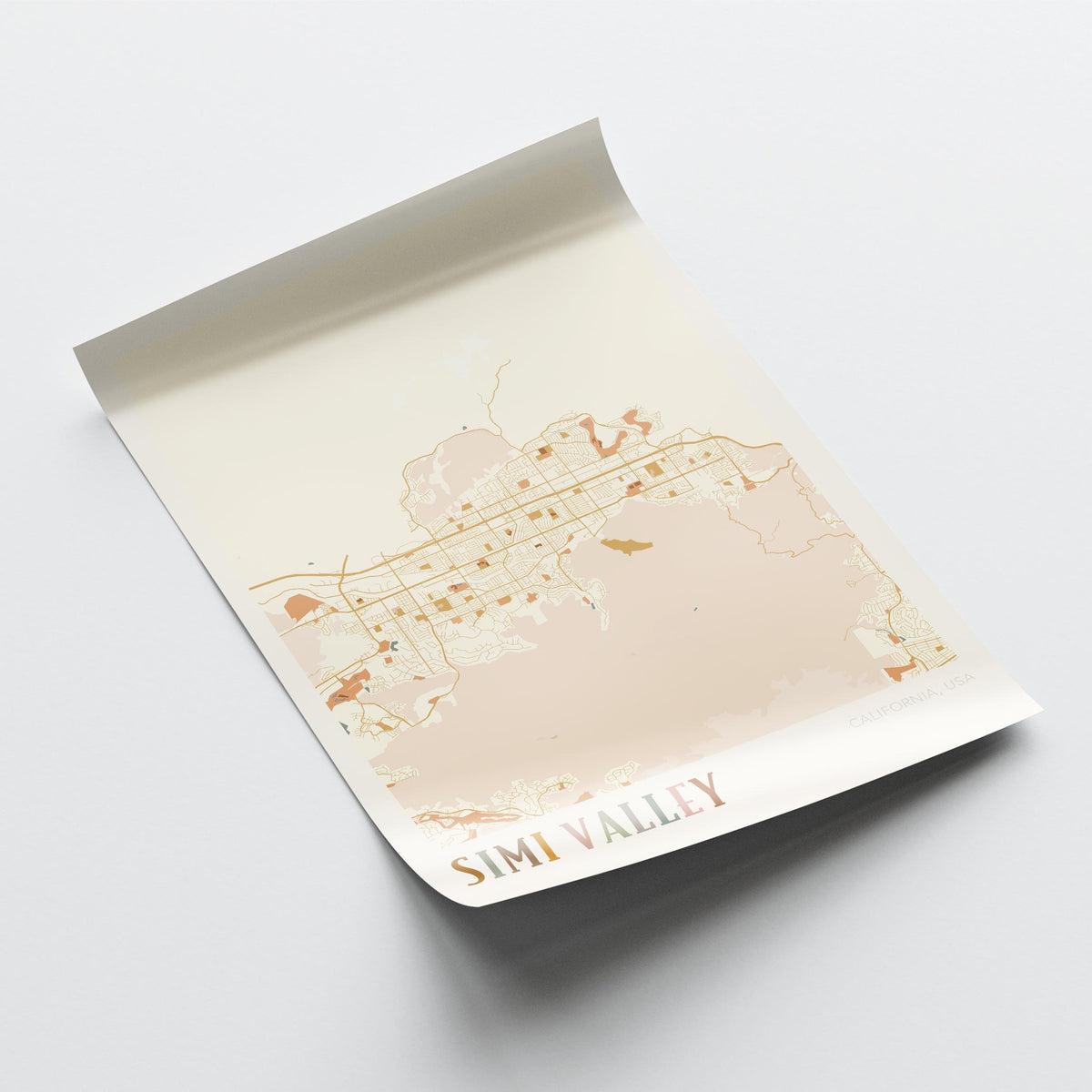 simi valley, california map poster - image 4