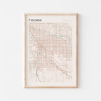 tucson, arizona map poster - image 1
